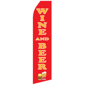 Wine and Beer econo stock feather flag