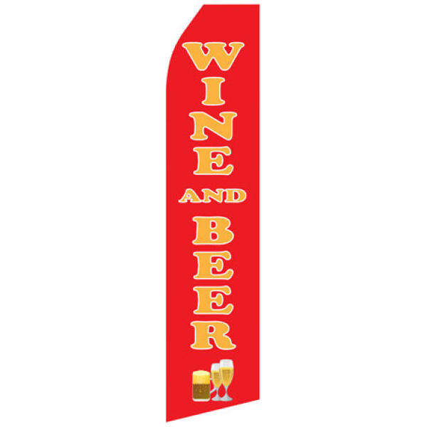 Wine and Beer econo stock feather flag