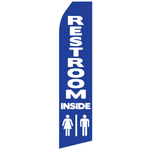 Restrooms Inside econo stock feather flag