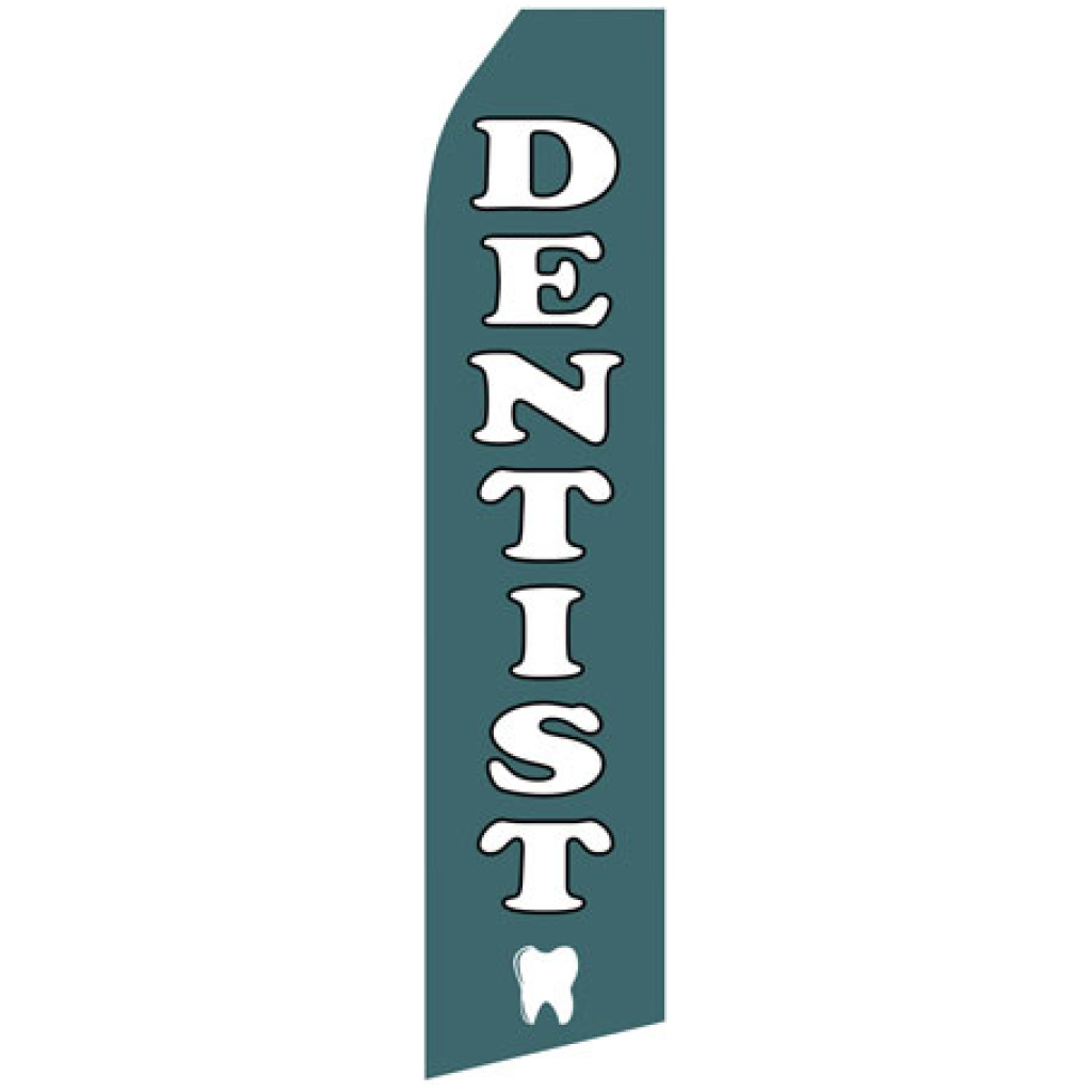 Dentist econo stock feather flag