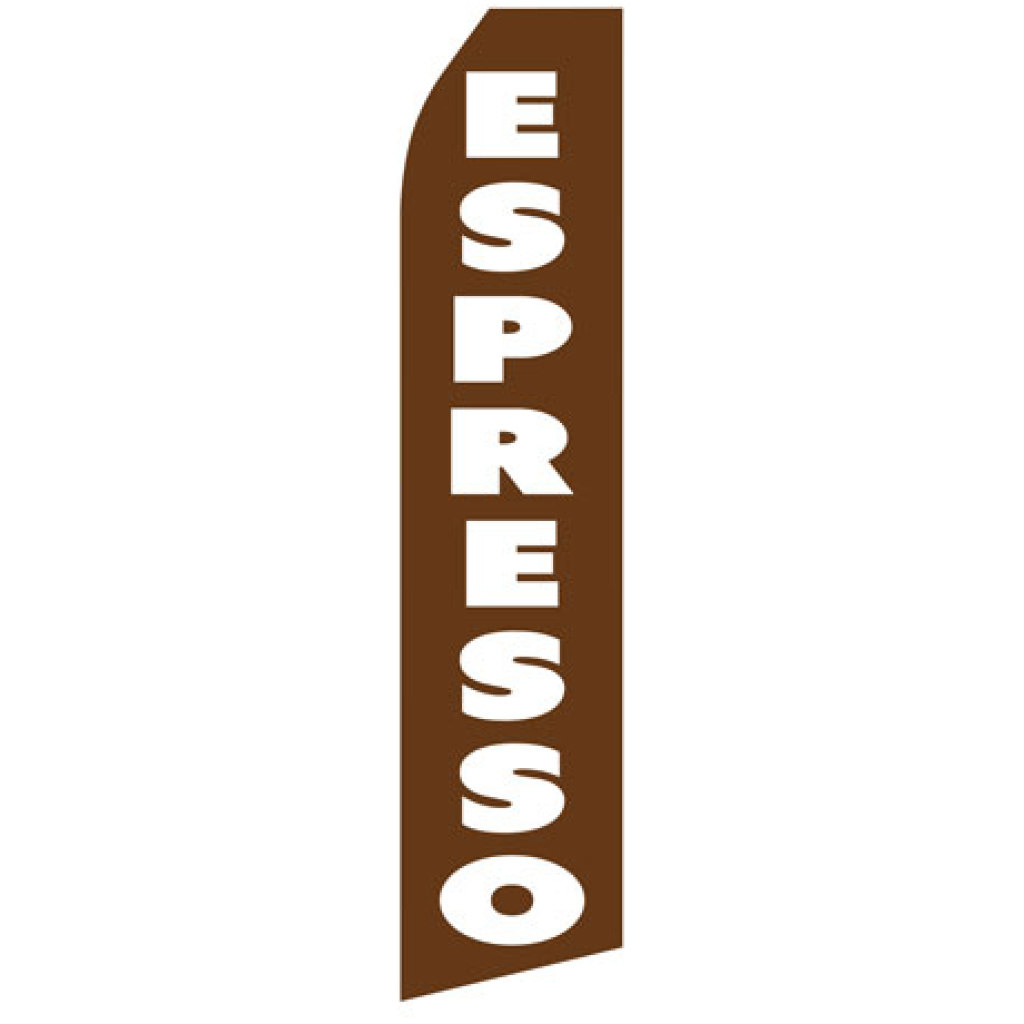 Espresso econo Stock feather flag