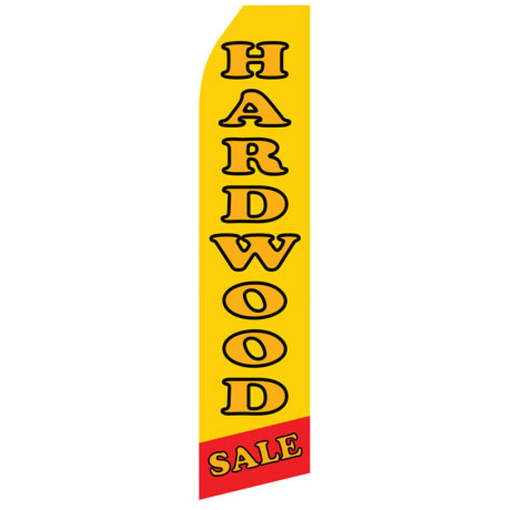 yellow gold econo stock feather flag with hardwood sale in gold tex with black outline