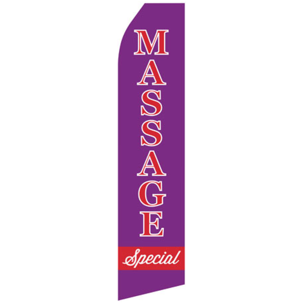 Massage Special stock feather flag