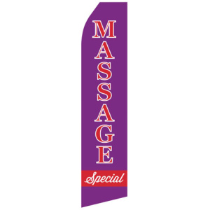 Massage Special stock feather flag