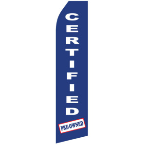 blue certified pre-owned stock flag