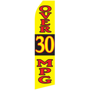 over 30 mpg yellow stock flag