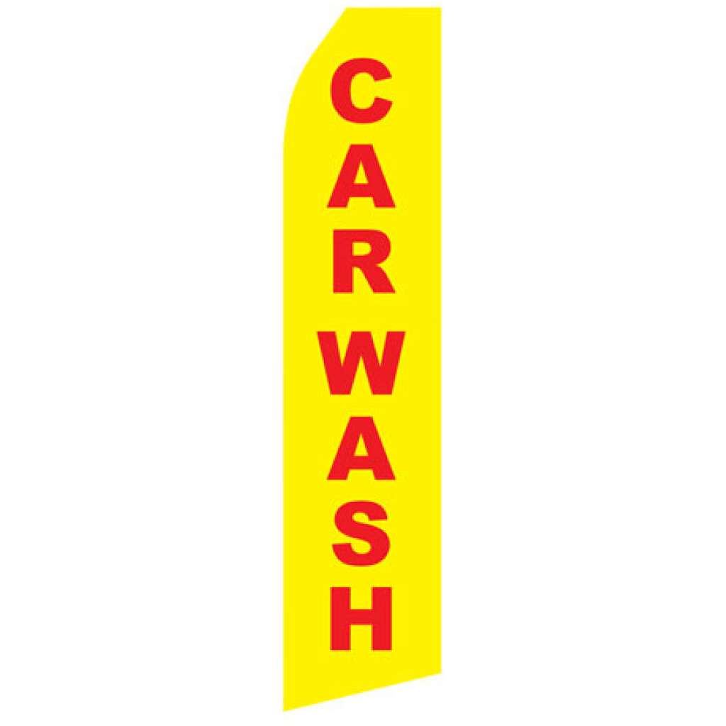 graphic of yellow car wash econo stock flag