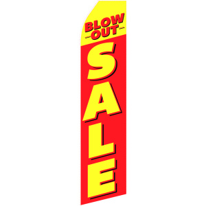 blow out sale red and yellow stock flag