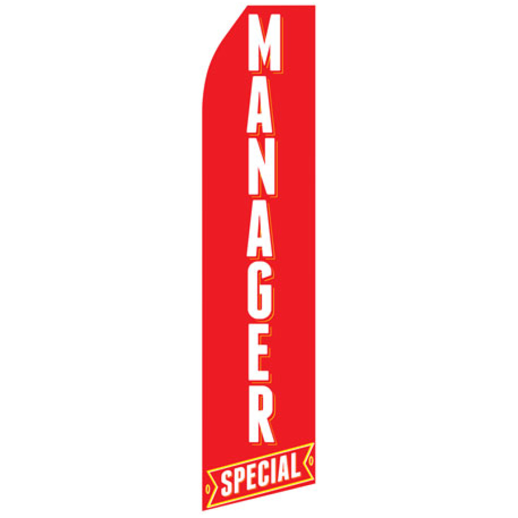 manager special red stock flag