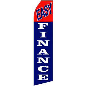 easy finance blue and red stock flag