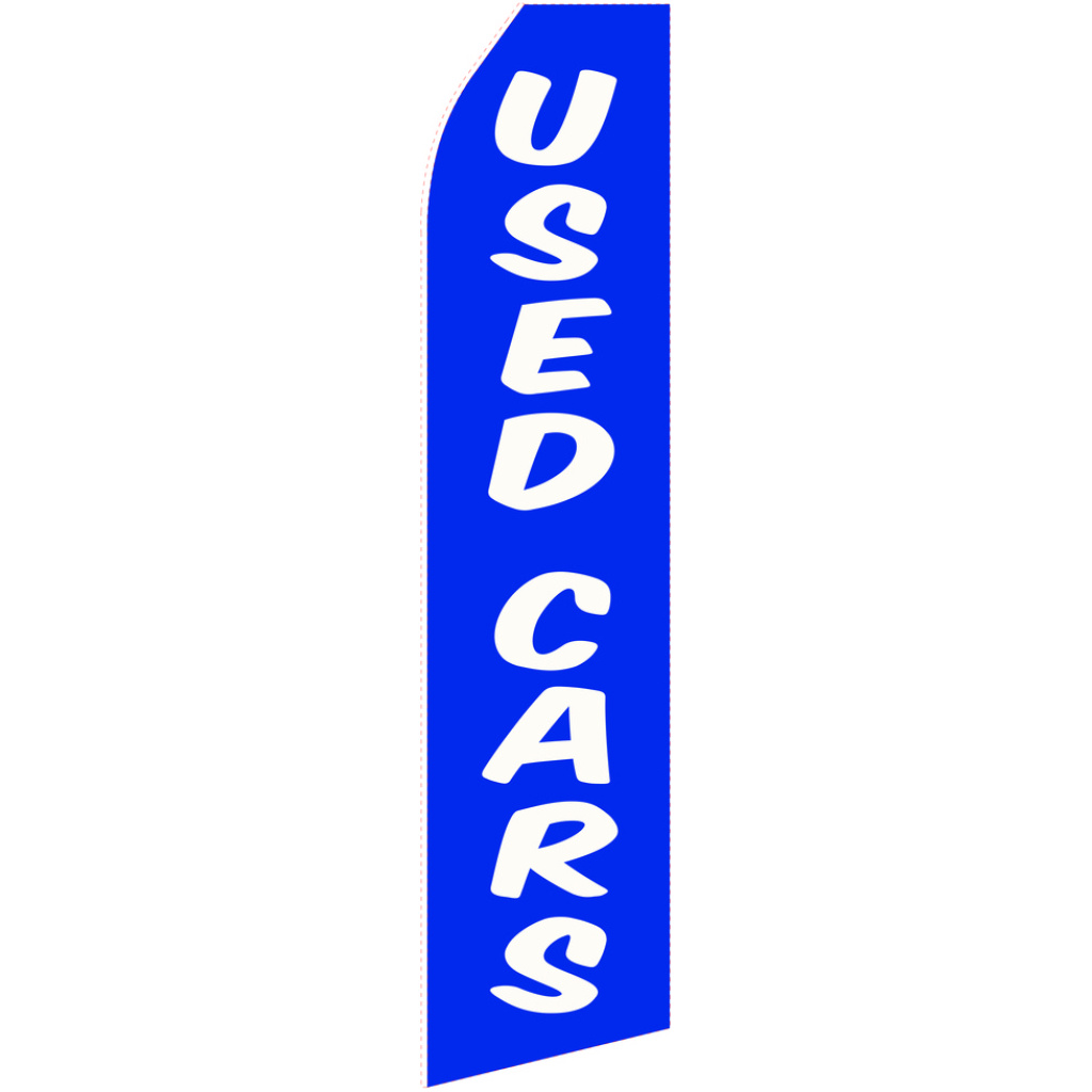 used cars blue stock flag