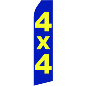 blue and yellow 4 x 4 stock flag