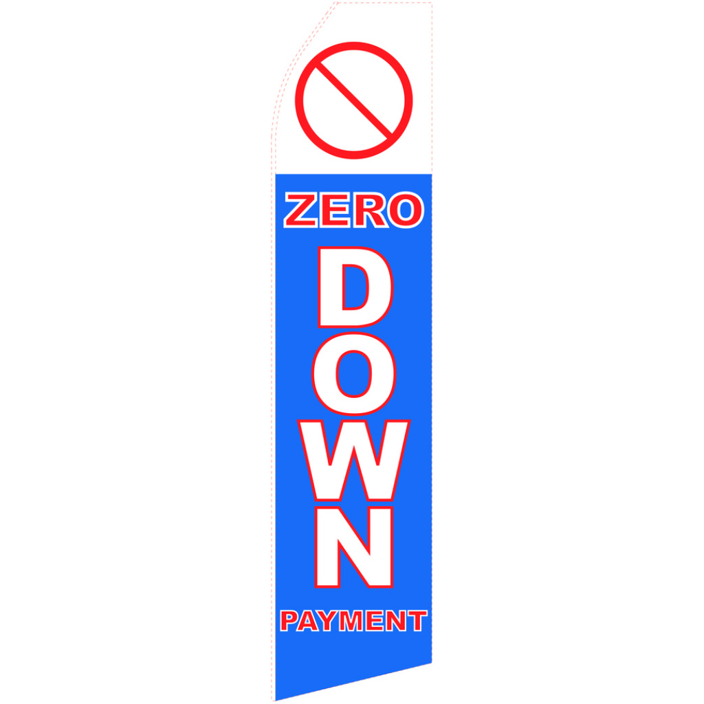 zero down payment blue stock flag