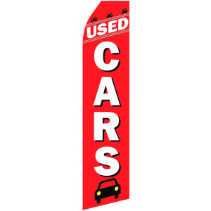 red used cars stock flag