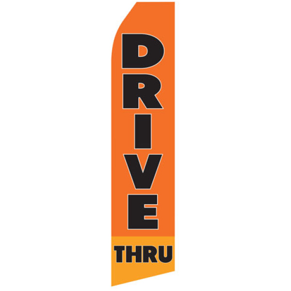 Drive Thru stock feather flag