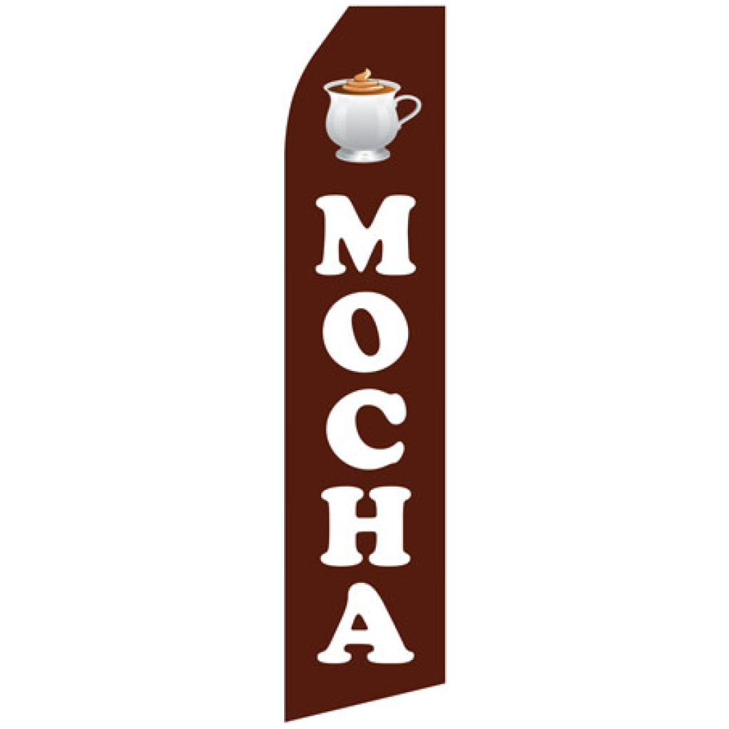 Mocha sold here stock feather flag