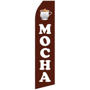 Mocha sold here stock feather flag