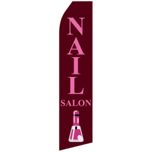 Nail Salon stock feather flag