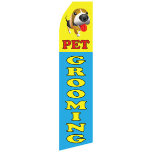 Pet Grooming stock feather flag