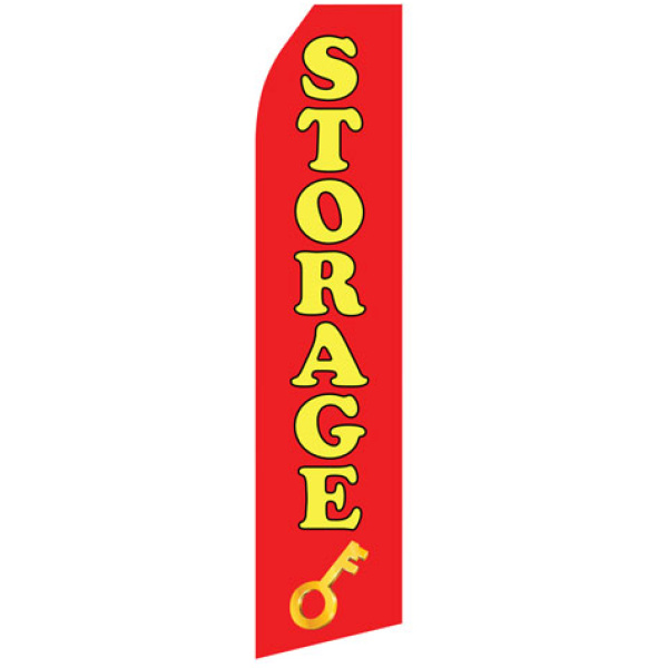 Storage stock feather flag