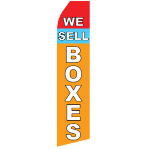 We Sell Boxes Stock feather flag