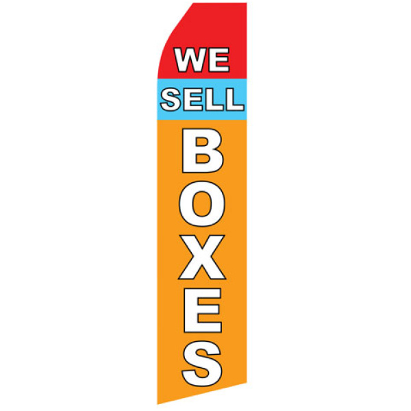 We Sell Boxes Stock feather flag