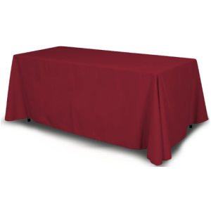 Picture of maroon table cover solid color